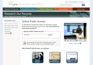 NARA-Online-Public-Access-Home NARA's Online Public Access